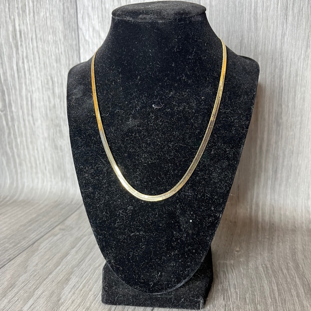 18k gold chain herringbone necklace Kay Jewelers